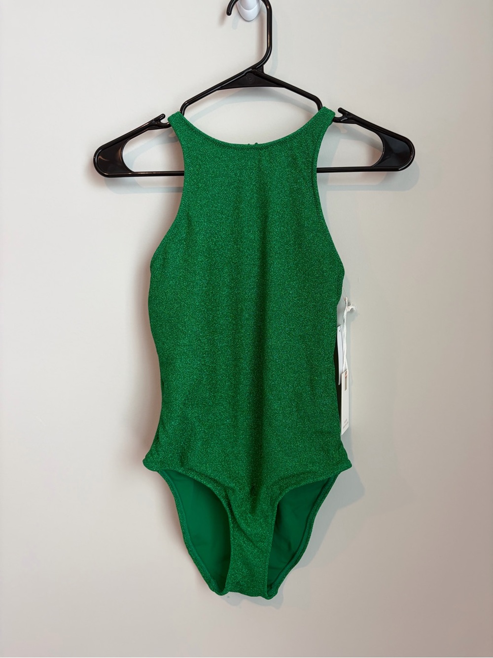 Good American Sparkle Racerback One-Piece Swimsuit - Picture 1 of 7